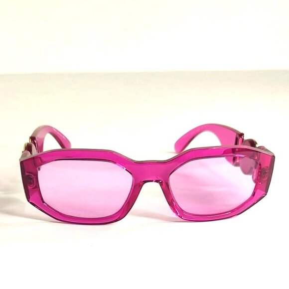 VERSACE Sunglasses VE4361 5334/5 Transparent Fuxia Pink Medusa Biggie Designer main image 8